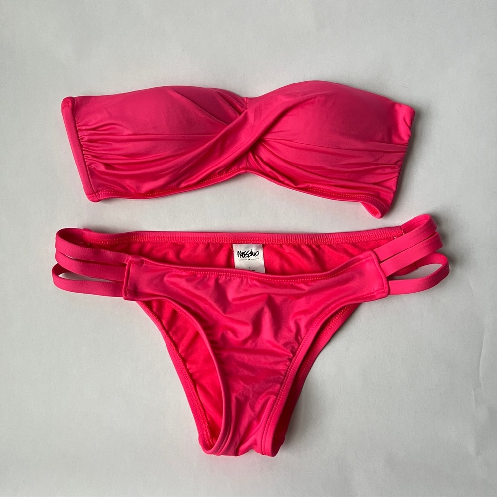 MOSSIMO | Women | Hot Pink Bandeau Bikini Swimsuit | S